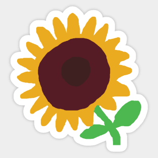 Minimal Artsy Sun Flower Sticker